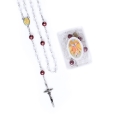 Różaniec - szkło - 6/8 mm - Duch Święty - pudełko - JS R994-HS - Dewocjonalia P.H. Jakóbczak - Katolicki sklep liturgiczny i hurtownia
