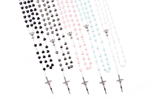 Różaniec - Pierwsza Komunia Święta - 6 mm - plastik - R1128K - JS R1128K-0 - Dewocjonalia P.H. Jakóbczak - Katolicki sklep liturgiczny i hurtownia