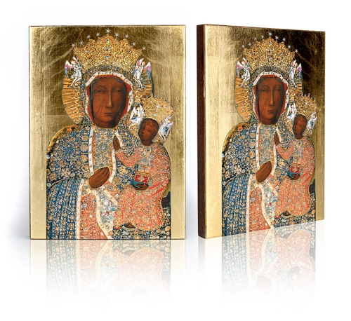 Ikona Religijna Matka Boża Częstochowska w sukni diamentowej - GAR IP-3107 - Dewocjonalia P.H. Jakóbczak - Katolicki sklep liturgiczny i hurtownia