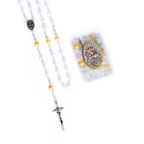 Różaniec - szkło - 6 i 8 mm - Matka Boża Kalwaryjska - pudełko - JS R992-MJ - Dewocjonalia P.H. Jakóbczak - Katolicki sklep liturgiczny i hurtownia