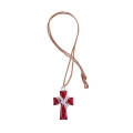Naszyjnik - krzyżyk - Duch Święty - metal - rzemyk - JS K3019A-1 - Dewocjonalia P.H. Jakóbczak - Katolicki sklep liturgiczny i hurtownia