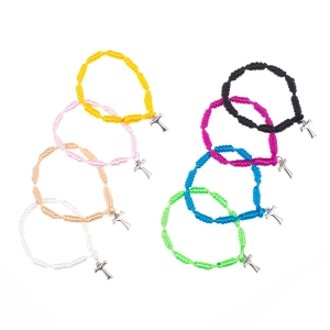 Bransoletka - dziesiątek różańca - krzyżyk Tau