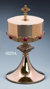 Puszka śr,14 - nodus ażur z kamieniami, koszyczek z kamieniami