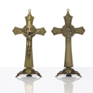 Krzyż - Św. Benedykt - satynowa powłoka