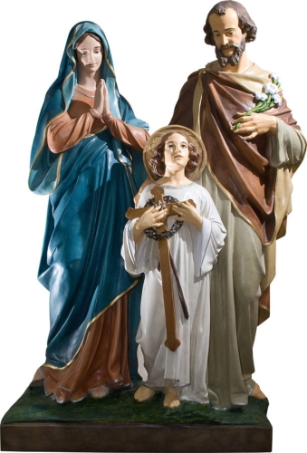 Św. Rodzina (z Jezusem stojącym z krzyzem) (150 cm) - ELM 390 - Dewocjonalia P.H. Jakóbczak - Katolicki sklep liturgiczny i hurtownia