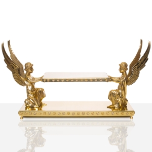 Mosiężny tron pod monstrancję