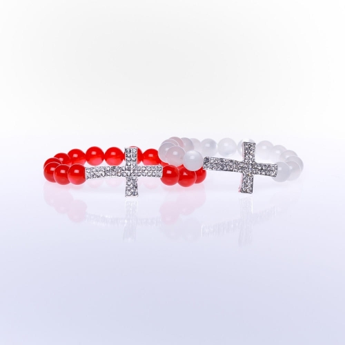 Bransoletka z krzyżykiem - JS BC105-0 - Dewocjonalia P.H. Jakóbczak - Katolicki sklep liturgiczny i hurtownia