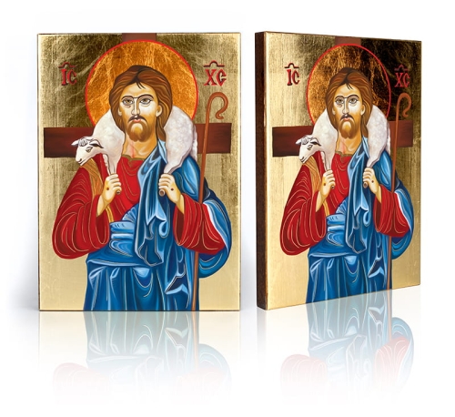 Ikona Religijna Jezus Chrystus Dobry Pasterz - GAR IP-3049 - Dewocjonalia P.H. Jakóbczak - Katolicki sklep liturgiczny i hurtownia