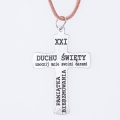 Naszyjnik - krzyżyk - Trójca Święta - pamiątka bierzmowania - rzemyk - JS KP017 - Dewocjonalia P.H. Jakóbczak - Katolicki sklep liturgiczny i hurtownia