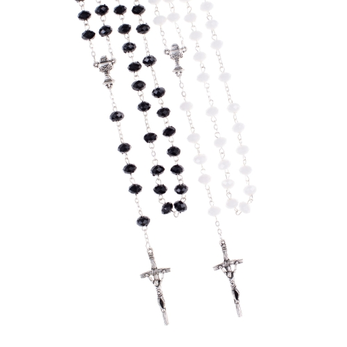 Różaniec - Pierwsza Komunia Święta - 8 mm - plastik - JS R113K-0 - Dewocjonalia P.H. Jakóbczak - Katolicki sklep liturgiczny i hurtownia