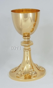 Kielich neogotycki - podst, śr,150 nodus 6 - kąt h - 26cm czara śr,115