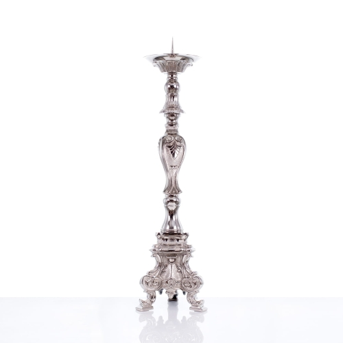 Lichtarz - mosiądz - nikiel - 60 cm - JS P24 - Dewocjonalia P.H. Jakóbczak - Katolicki sklep liturgiczny i hurtownia