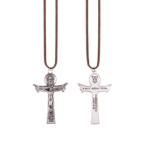 Naszyjnik - krzyżyk - Trójca Święta - pamiątka bierzmowania - JS K009 - Dewocjonalia P.H. Jakóbczak - Katolicki sklep liturgiczny i hurtownia