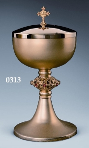 Puszka śr,12 - nodus ażur, kamienie czerwone