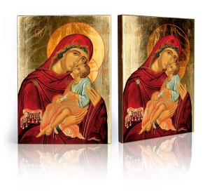 Ikona Religijna Matka Boża z Dzieciątkiem Jezus (Eleusa)