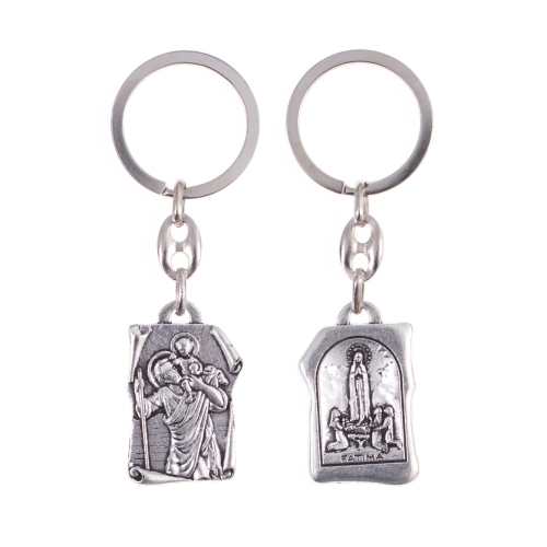 5dcaf3aa8271caefe0a46e8951bd52d4b0fb0c50 Brelok - Matka Boża Fatimska - Św. Krzysztof