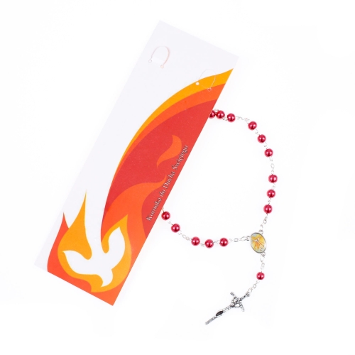 Koronka do Ducha Świętego - perełka - zakładka do książki - instrukcja modlitwy - JS R1089 - Dewocjonalia P.H. Jakóbczak - Katolicki sklep liturgiczny i hurtownia