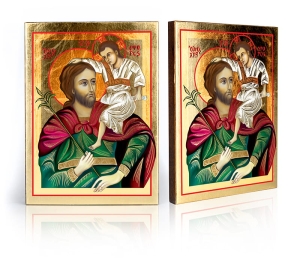Ikona Religijna Święty Krzysztof z Dzieciątkiem Jezus