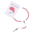 Różaniec - szkło - 6 mm - Modlitwa różańcowa - mix kolorów - JS R1050 - Dewocjonalia P.H. Jakóbczak - Katolicki sklep liturgiczny i hurtownia
