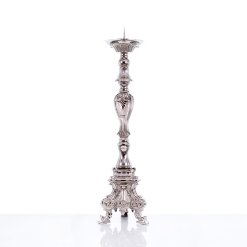 Lichtarz - mosiądz - nikiel - 70 cm - JS P25 - Dewocjonalia P.H. Jakóbczak - Katolicki sklep liturgiczny i hurtownia