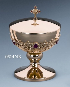 Puszka śr,12 niska - rubiny czerwone w koszyczku