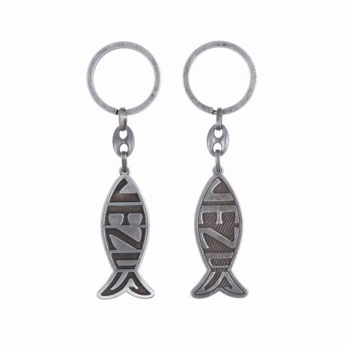  Brelok - rybka chrześcijańska - Ichtys - Jezus - powłoka satynowa