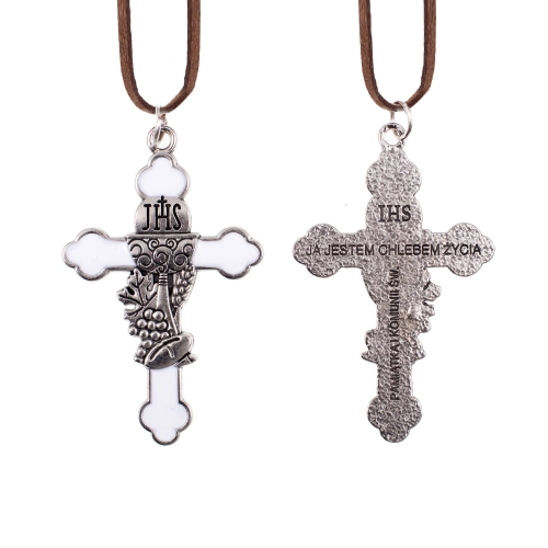 Naszyjnik - krzyżyk - Pamiątka Pierwszej Komunii Świętej - JS K013B - Dewocjonalia P.H. Jakóbczak - Katolicki sklep liturgiczny i hurtownia