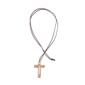 Naszyjnik - krzyżyk - JESUS - drewno - rzemyk - JS WD152 - Dewocjonalia P.H. Jakóbczak - Katolicki sklep liturgiczny i hurtownia